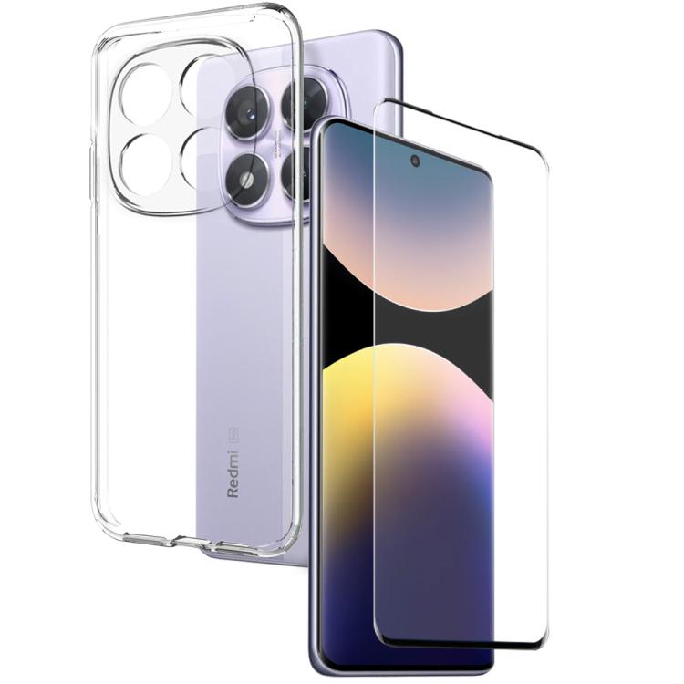 

For Xiaomi Redmi Note 14 Pro 5G NORTHJO 2 in 1 TPU Phone Case Screen Protector Tempered Glass Film(Clear)