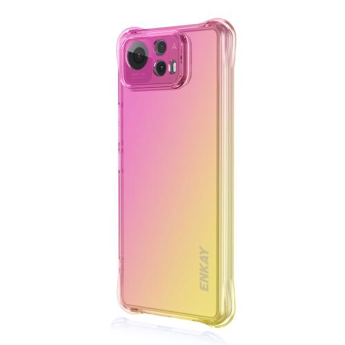 

For Asus Zenfone 12 Ultra ENKAY Hat-Prince Gradient Airbag TPU Phone Case(Pink Gold)