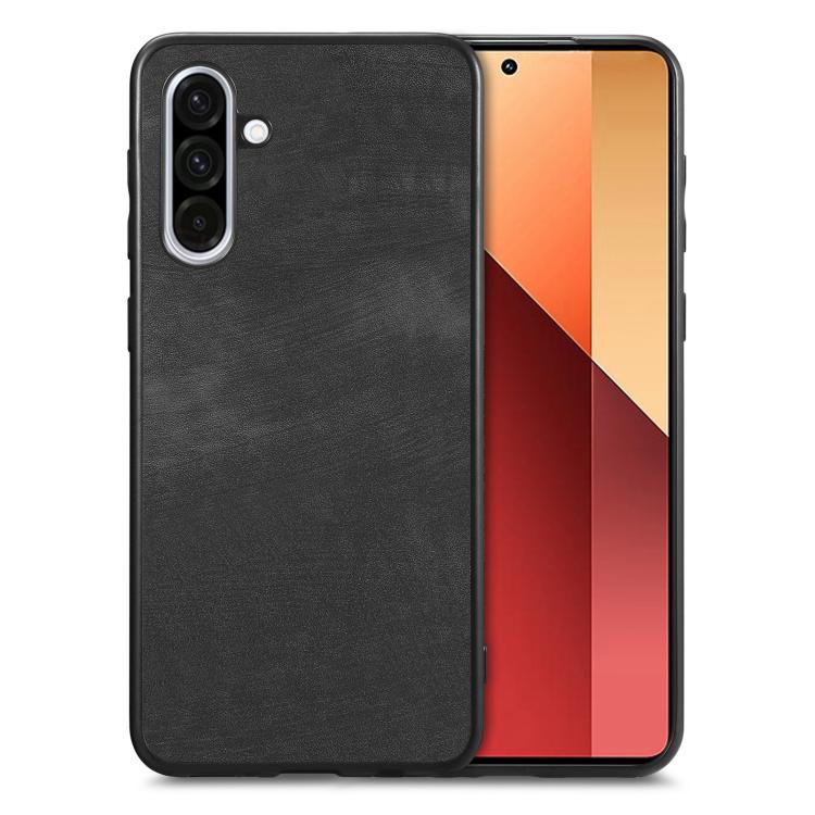 

For Samsung Galaxy A56 5G Vintage Leather PC Back Cover Phone Case(Black)