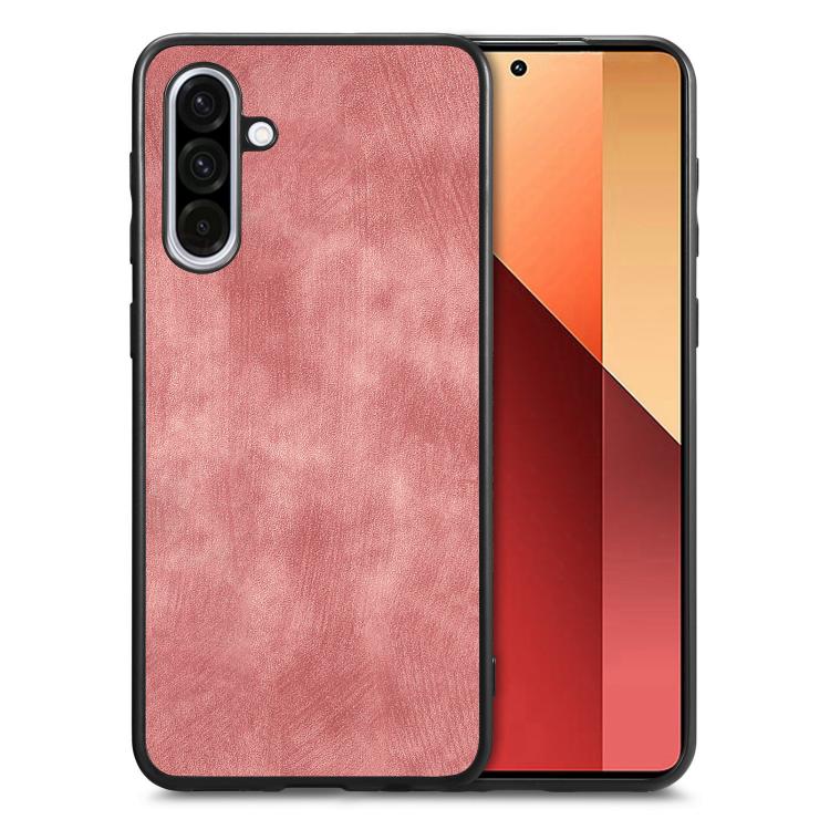 

For Samsung Galaxy A36 5G Vintage Leather PC Back Cover Phone Case(Pink)