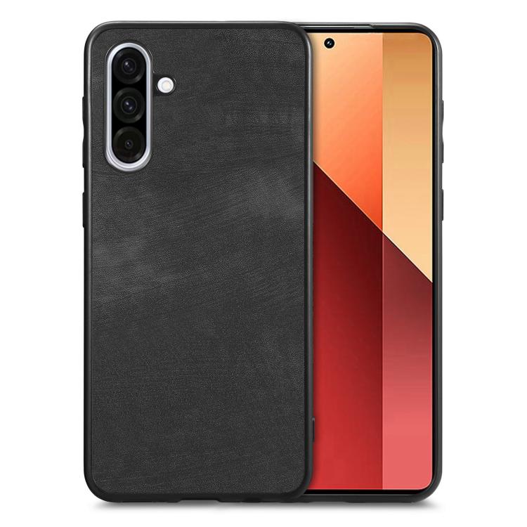 

For Samsung Galaxy A36 5G Vintage Leather PC Back Cover Phone Case(Black)