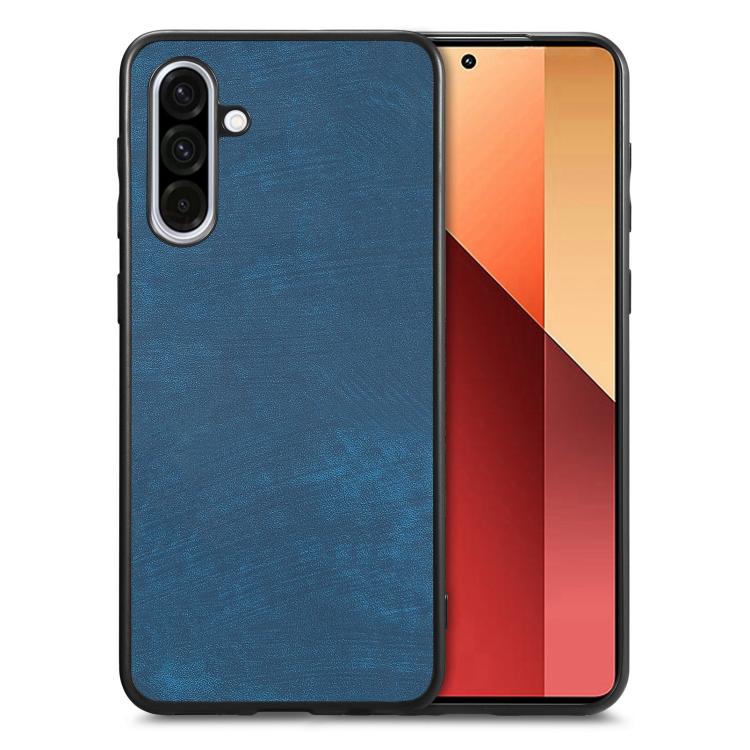 

For Samsung Galaxy A36 5G Vintage Leather PC Back Cover Phone Case(Blue)