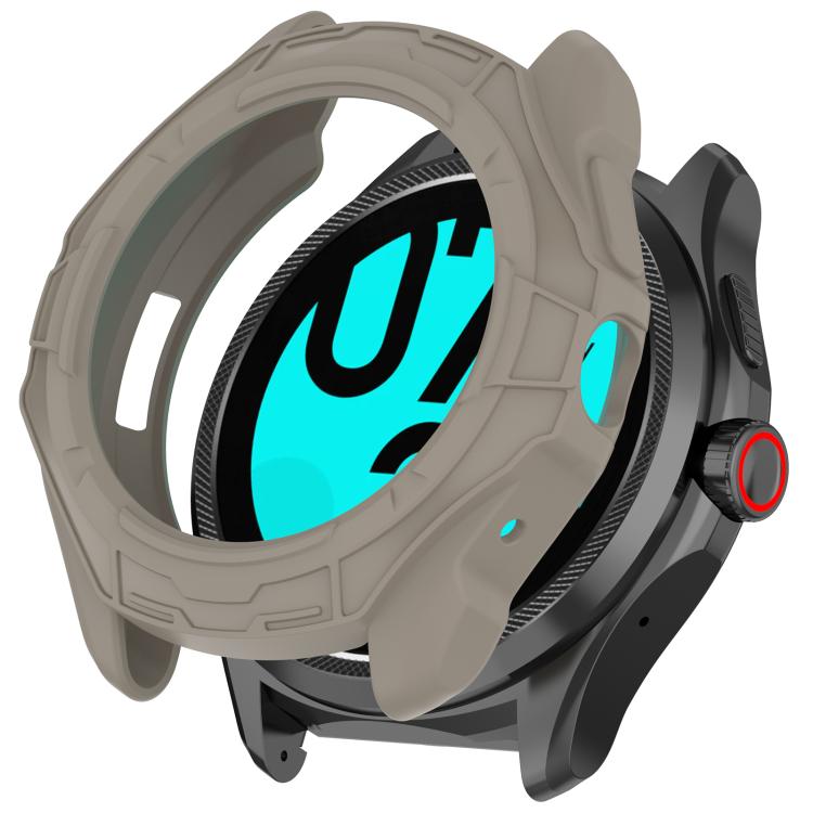 

For Ticwatch Pro 5 Enduro Armored TPU Half Coverage Hollow Watch Protective Case(Gray)