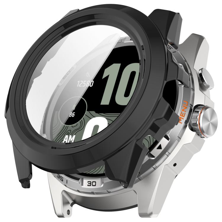 

For Ticwatch Atlas Tempered Film Integrated PC Watch Protective Case(Black)