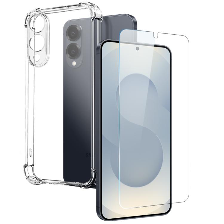 

For Samsung Galaxy S25 Edge 5G NORTHJO 2 in 1 TPU Airbag Shockproof Phone Case with Screen Film(Clear)