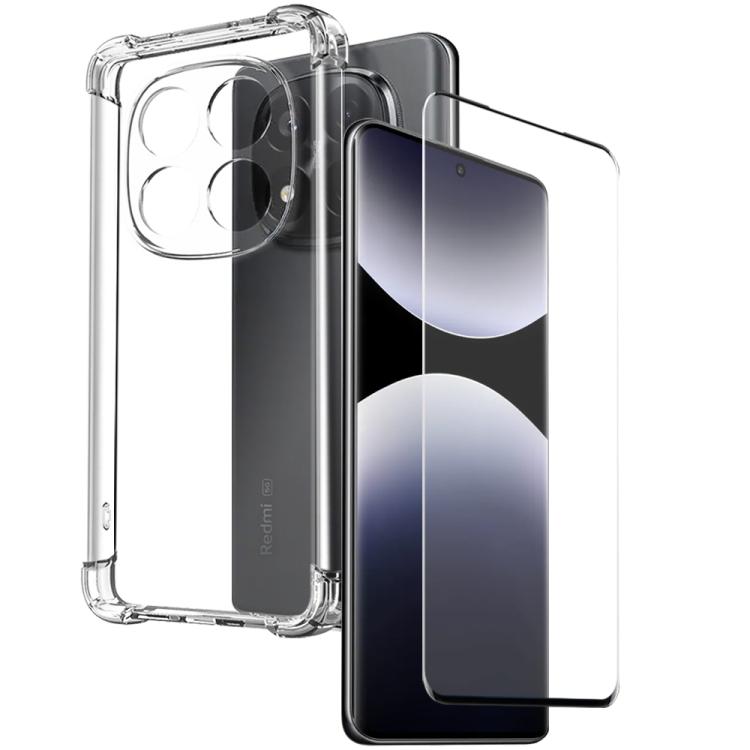 

For Redmi Note 14 Pro+ 5G NORTHJO 2 in 1 TPU Airbag Shockproof Phone Case with Screen Film(Clear)