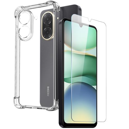 

For Redmi A5 4G 171.7mm NORTHJO 2 in 1 TPU Airbag Shockproof Phone Case with Screen Film(Clear)