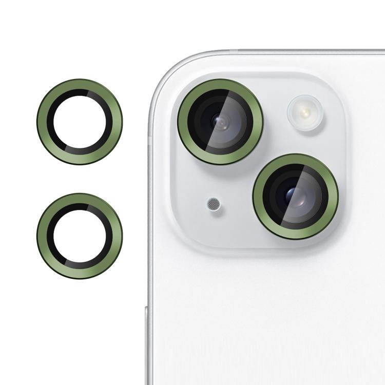 

For iPhone 14 Plus Kalebol No Flicker Ultra-Thin Individual Camera Lens Tempered Glass Film(Cangling Green)