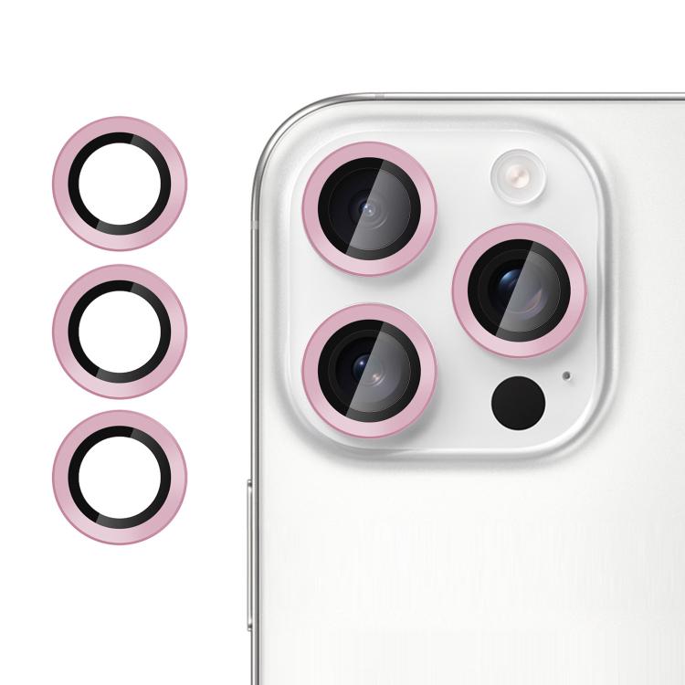 For iPhone 14 Pro Max Kalebol No Flicker Ultra-Thin Individual Camera Lens Tempered Glass Film(Pink)
