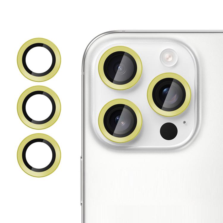 

For iPhone 13 Pro Max Kalebol No Flicker Ultra-Thin Individual Camera Lens Tempered Glass Film(Gold)