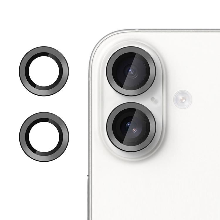 

For iPhone 17 Kalebol No Flicker Ultra-Thin Individual Camera Lens Tempered Glass Film(Black)