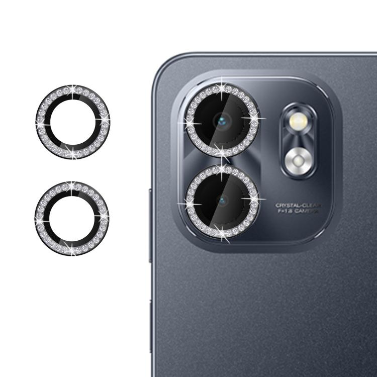 

For Infinix Smart 9 Klebol Individual Camera Lens Diamond Ring Protector(Black)