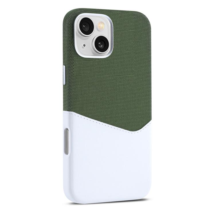 

For iPhone 15 Kalebol Cloth Textue Stitching Card Slot Magnetic Phone Case(Green)