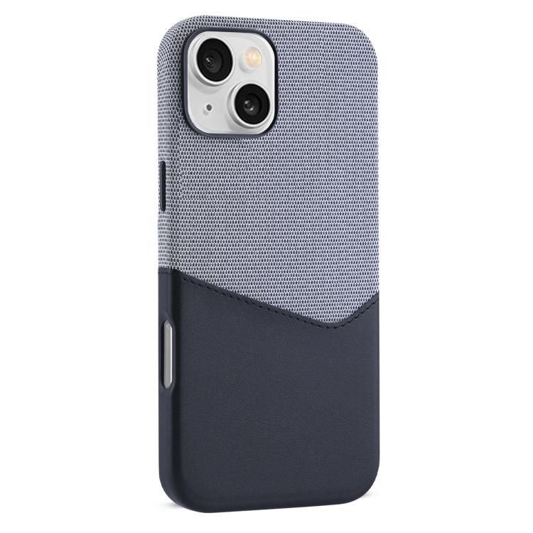 

For iPhone 12 Kalebol Cloth Textue Stitching Card Slot Magnetic Phone Case(Black)