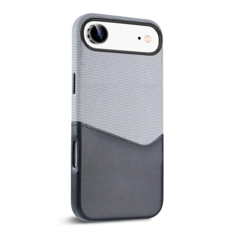 

For iPhone Air Kalebol Cloth Textue Stitching Card Slot Magnetic Phone Case(Black)