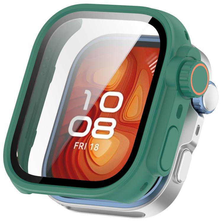 

For Huawei Watch Fit 4 Pro Change to Ultra 2 49mm Tempered Film Integrated PC Watch Protective Case(Green)