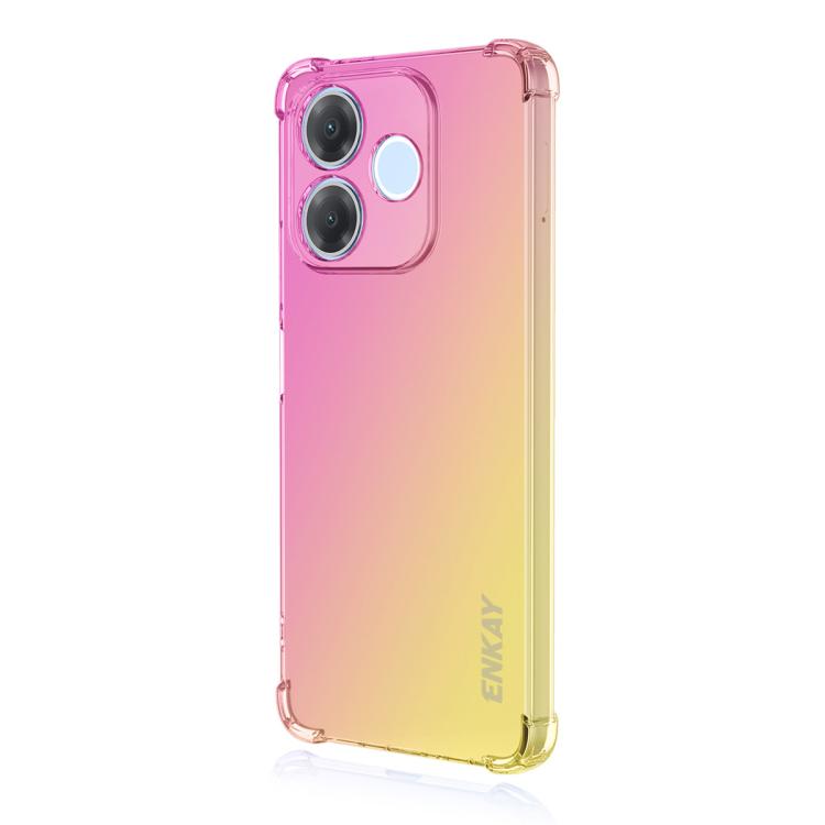 

For OPPO A5 Pro 4G / 5G ENKAY Hat-Prince Gradient Airbag TPU Phone Case(Pink Gold)