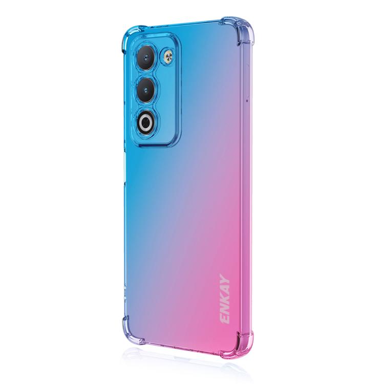 

For OPPO A5 5G Global ENKAY Hat-Prince Gradient Airbag TPU Phone Case(Blue Pink)