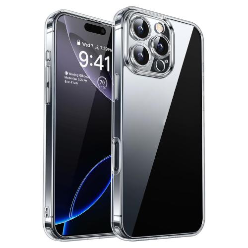 

For iPhone 16 Pro Kalebol Highly Transparent PC Hybrid TPU Phone Case