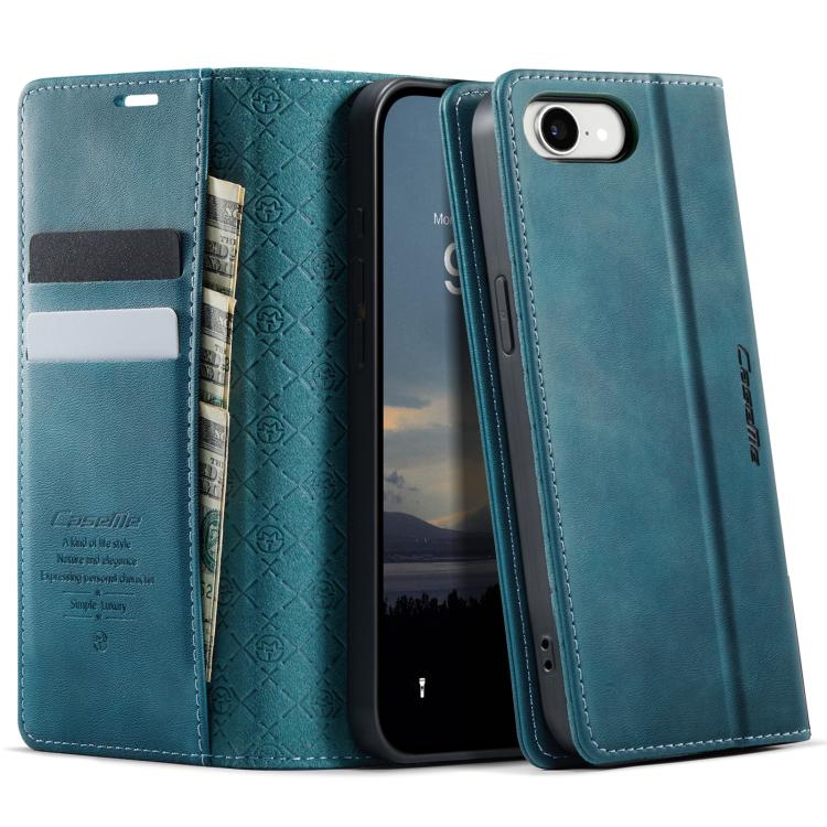 

For iPhone 16e CaseMe 033 Calf Leather Lining Microfibre RFID Blocking Phone Case(Green)