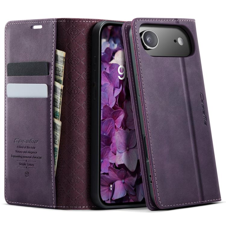 

For iPhone Air CaseMe 033 Calf Leather Lining Microfibre RFID Blocking Phone Case(Purple)
