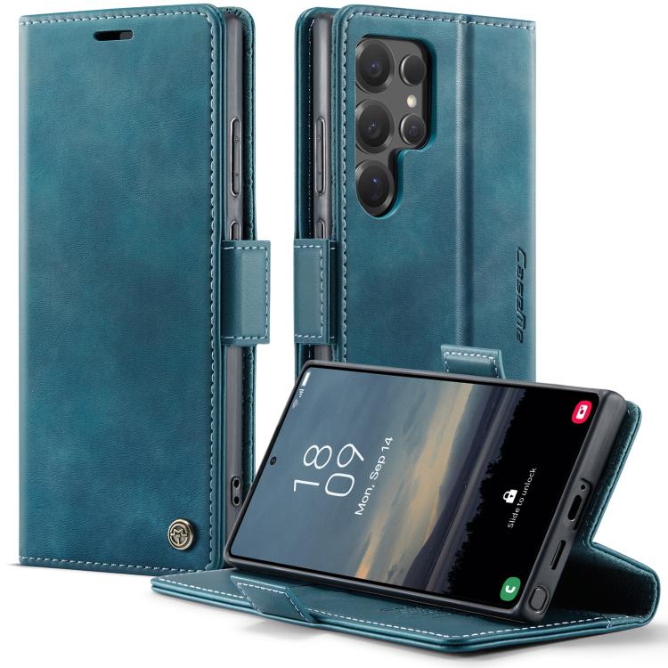 

For Samsung Galaxy A33 5G CaseMe 033 Calf Leather Lining Microfibre RFID Blocking Phone Case(Green)