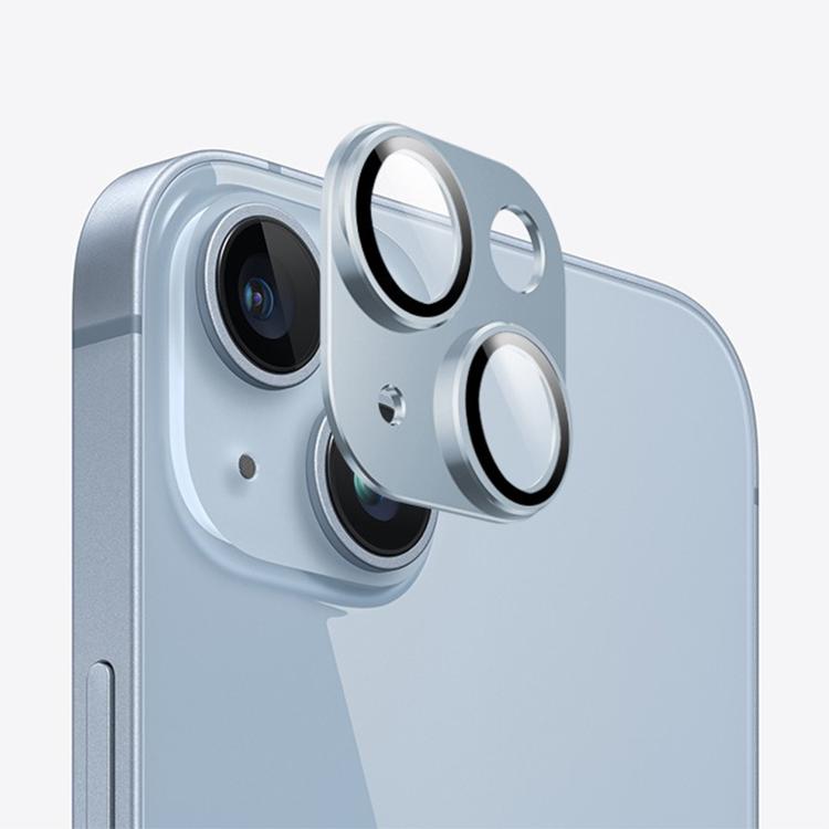 

For iPhone 14 Kalebol Armor Full-Coverage Metal Lens Ring Protector Film(Blue)