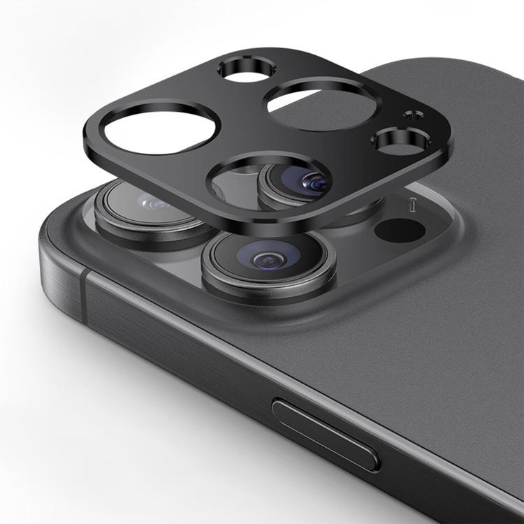 

For iPhone 15 Pro Max Kalebol Metal Hollow Lens Protection Ring(Black)