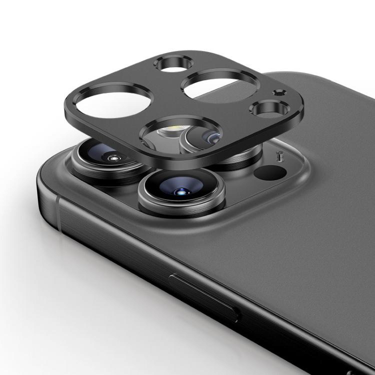 

For iPhone 16 Pro Max Kalebol Metal Hollow Lens Protection Ring(Black)