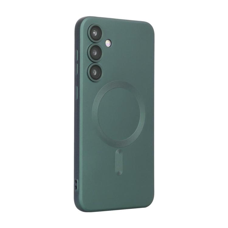 

For Samsung Galaxy S24+ 5G ENKAY MagSafe Matte TPU Phone Case with Lens Film(Deep Green)