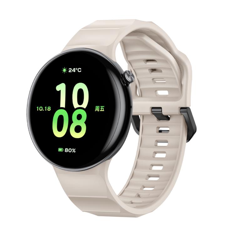 

For Honor Watch Fit Black Buckle Single Color Silicone Watch Band(Starlight)