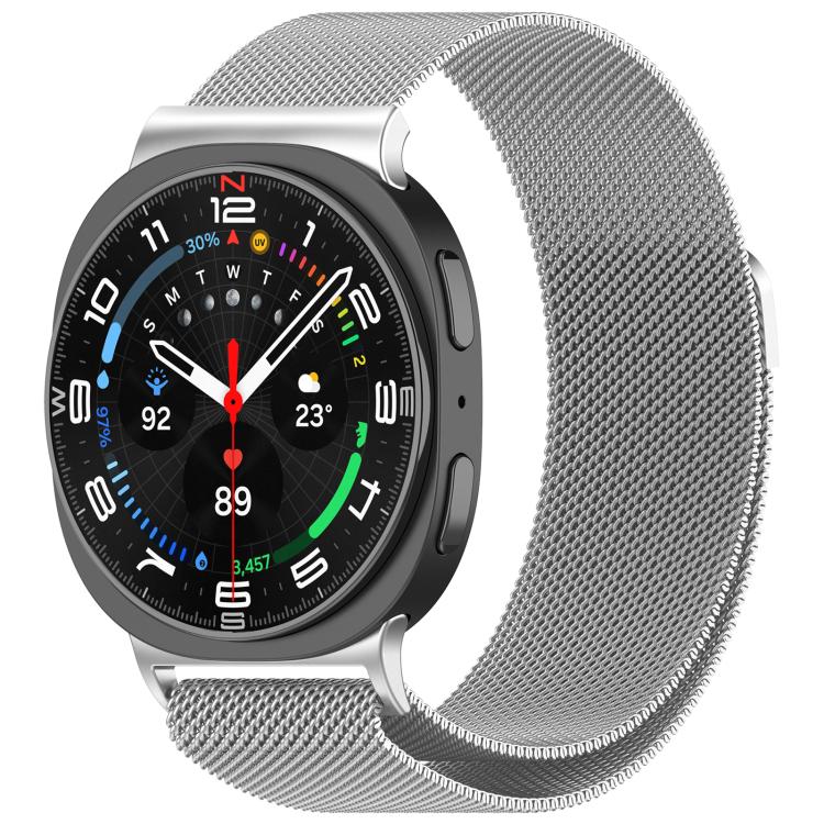 

For Samsung Galaxy Watch 8 40 / 44mm Milan Magnetic Stainless Steel Watch Band(Silver)