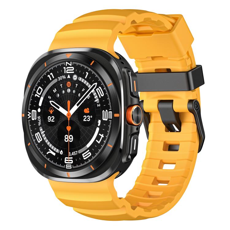 

For Samsung Galaxy Watch Ultra 47mm Wild Trail Silicone Sports Watch Band(Yellow)