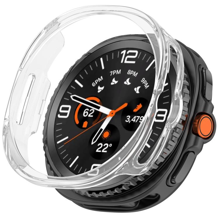 

For Samsung Galaxy Watch8 Classic 46mm Half Coverage Hollow PC Watch Cover(Transparent)