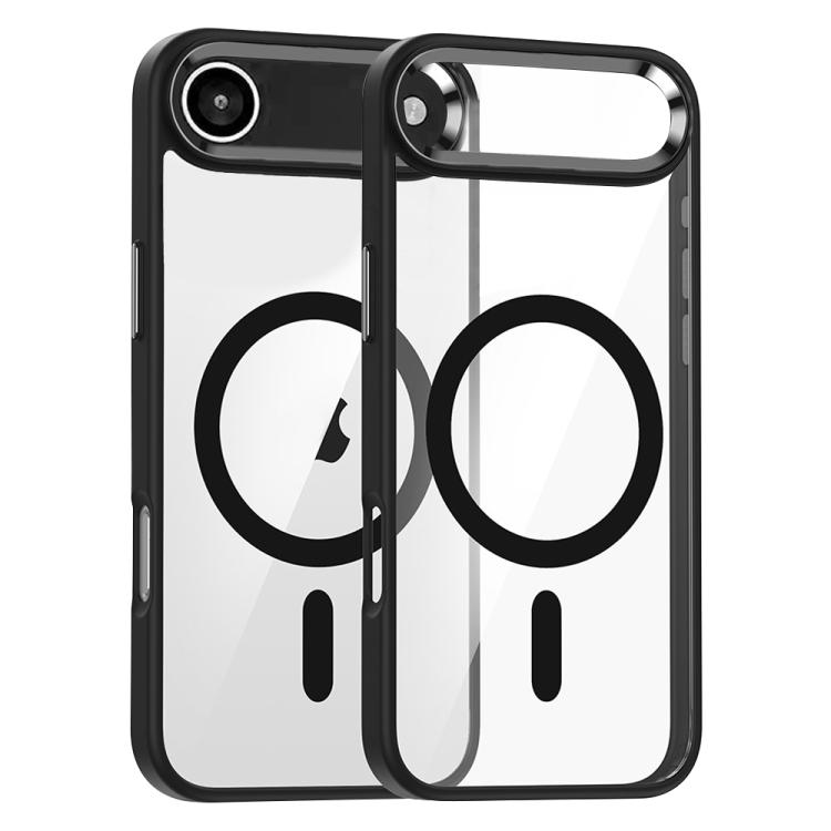 

For iPhone 17 Air Metal Eyes Lens Ring MagSafe Anti-drop Phone Case(Black)