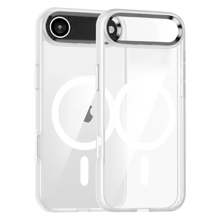 

For iPhone 17 Air Metal Eyes Lens Ring MagSafe Anti-drop Phone Case(Transparent)