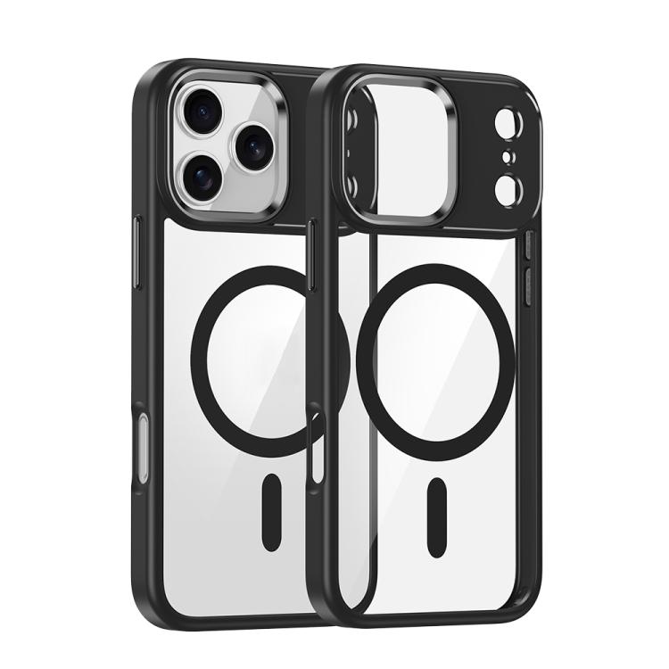 

For iPhone 17 Pro Max Metal Eyes Lens Ring MagSafe Anti-drop Phone Case(Black)