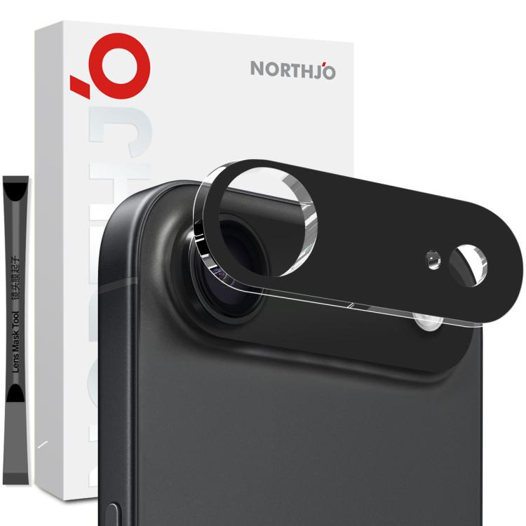 

For iPhone 17 Air NORTHJO Camera Lens Protector 3D HD Tempered Glass Film(Black)