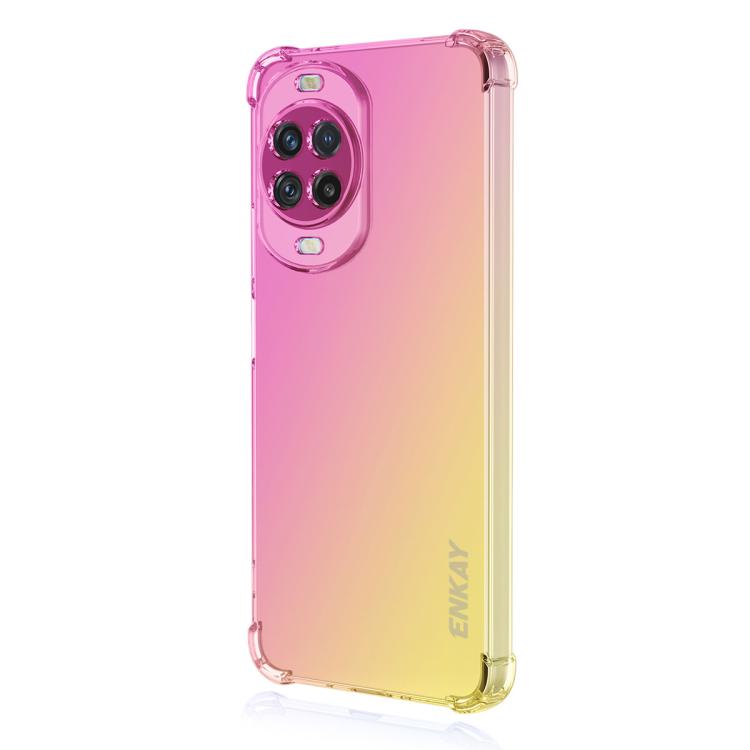 

For Huawei nova 14 Pro ENKAY Hat-Prince Gradient Airbag TPU Phone Case(Pink Gold)