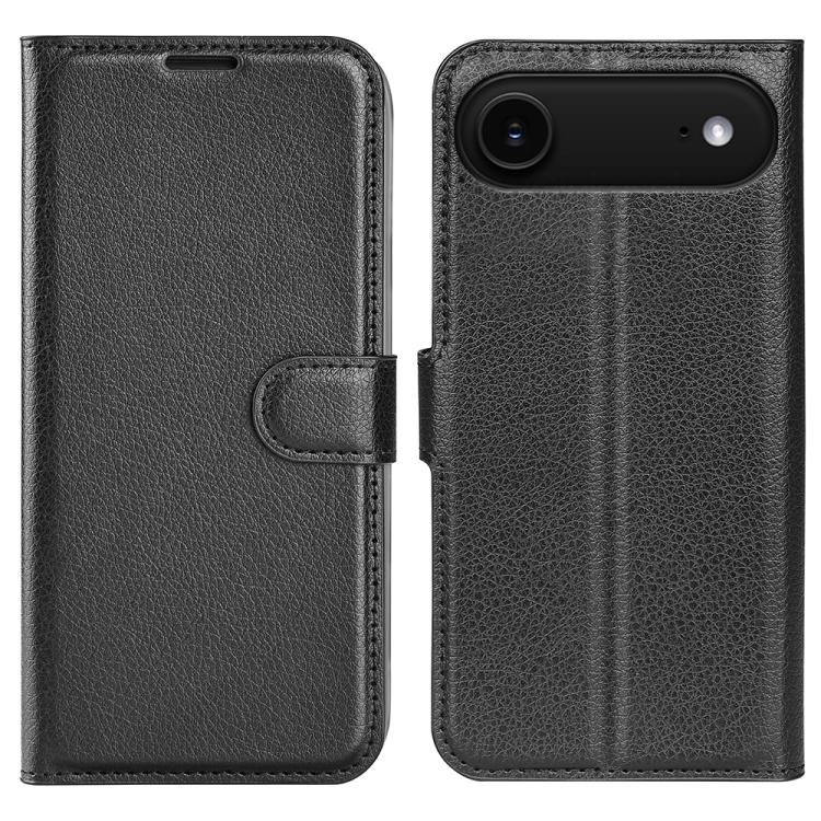 

For iPhone Air Litchi Texture Horizontal Flip Leather Phone Case with Holder(Black)