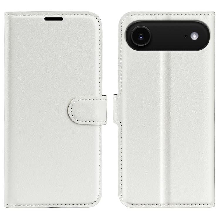 

For iPhone 17 Air Litchi Texture Horizontal Flip Leather Phone Case with Holder(White)