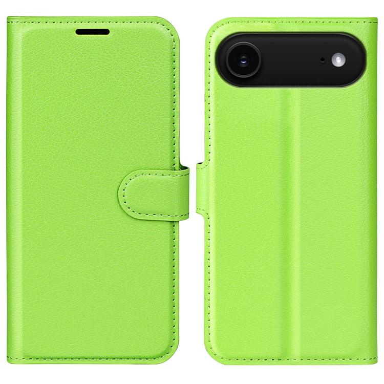 

For iPhone Air Litchi Texture Horizontal Flip Leather Phone Case with Holder(Green)