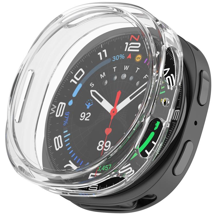 

For Samsung Galaxy Watch 8 44mm All Coverage Electroplated TPU Watch Protective Case(Transparent)
