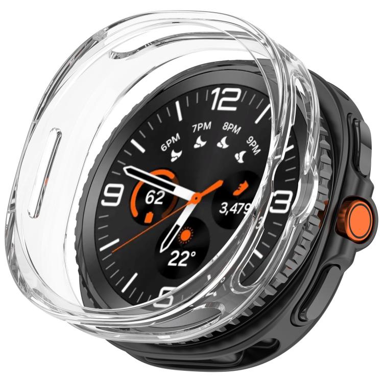 

For Samsung Galaxy Watch8 Classic 46mm Half Coverage Hollow TPU Watch Protective Cover(Transparent)