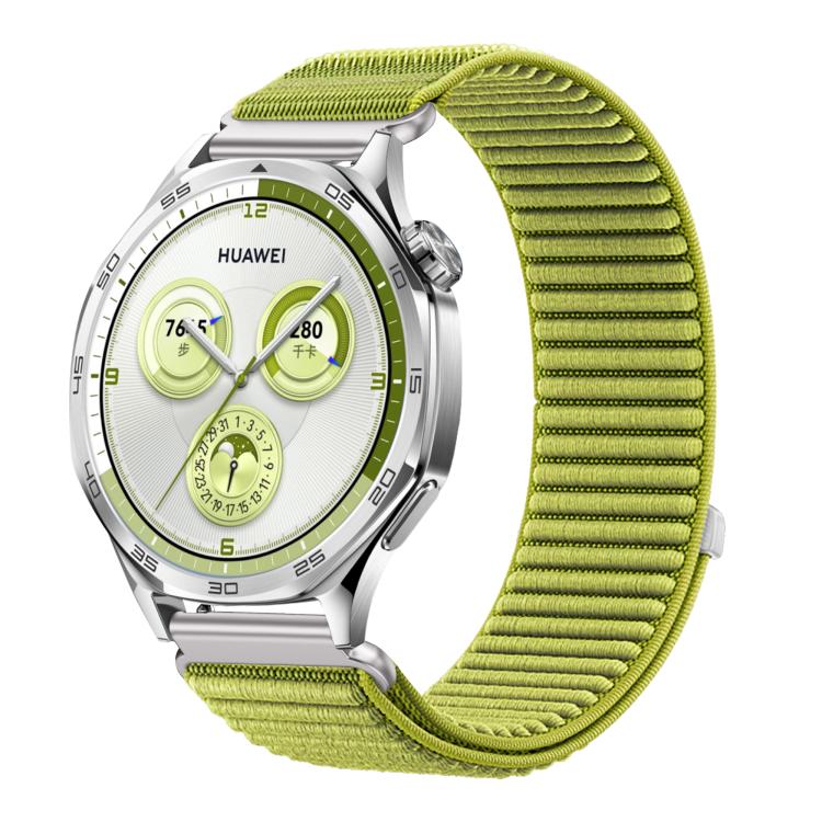 

18mm Woven Nylon Hook And Loop Fastener Watch Band(Wilderness Green)