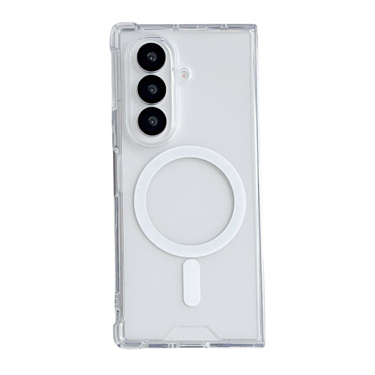 

For Samsung Galaxy Z Fold7 5G Clear MagSafe Four-corner Anti-fall Phone Case(Transparent)