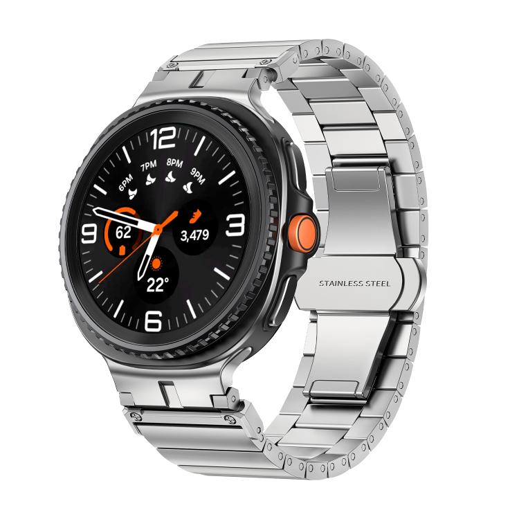 

For Samsung Galaxy Watch 8 40mm / 44mm Bamboo Joint Stainless Steel Watch Band(Silver)