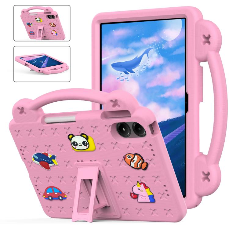 

For Xiaomi Redmi Pad 2 Pro 12.1 Handle Kickstand Children EVA Shockproof Tablet Case(Pink)