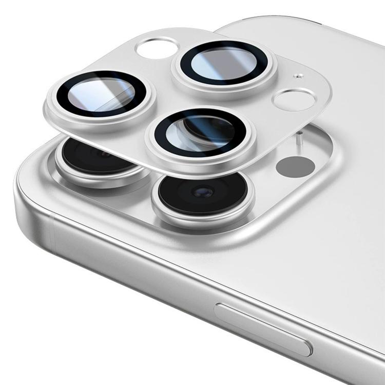 

For iPhone 16 Pro Kalebol Precise Alignment Stepped Eagle Eye Metal Lens Film(Silver)