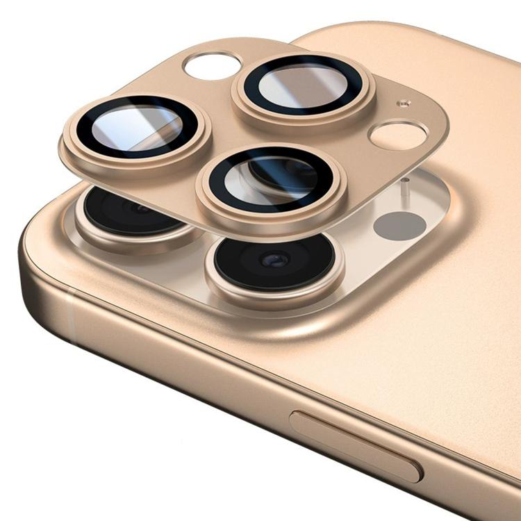 

For iPhone 16 Pro Kalebol Precise Alignment Stepped Eagle Eye Metal Lens Film(Desert)
